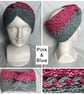 Knitted Two Colour Braided Ear Warmer - Image 8