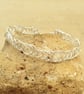 Adjustable Wire wrap Clear Quartz cuff bracelet. April Birthstone - Image 1