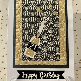 Handmade 21st Birthday Card