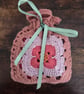Crochet Flower Pouch - Image 1