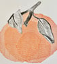 Orange Drypoint Print - Image 2