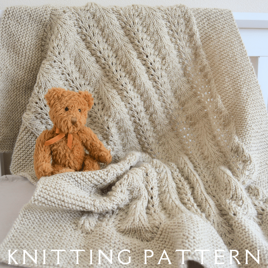 Baby Blanket Knitting Pattern Mia's Blanket Printed Copy