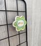 Large Smile pottery magnet green - Image 5