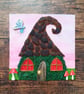Whimsical sea glass and sea pottery fairy house - Image 4