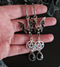Gothic Bat Pentagram Witchy Hoop Earrings - Image 5