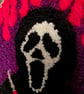 Scream Movie Ghost Face Inspired Church Window Punch Needle Art  - Image 5