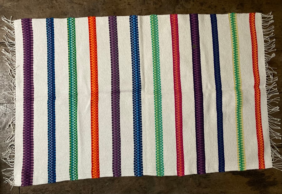 Handwoven cotton rug