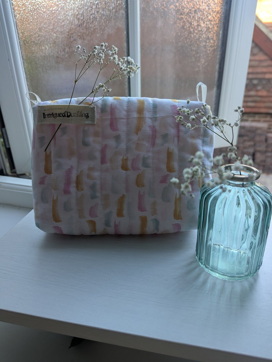 Pastel Watercolor Zipper Pouch - Medium 