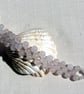 SALE - Rose Quartz Gemstone Woven Cuff Chakra Bracelet "Sunset Blush" - Image 5