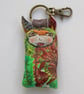 Cate, original printed and embroidered keychain - Image 1