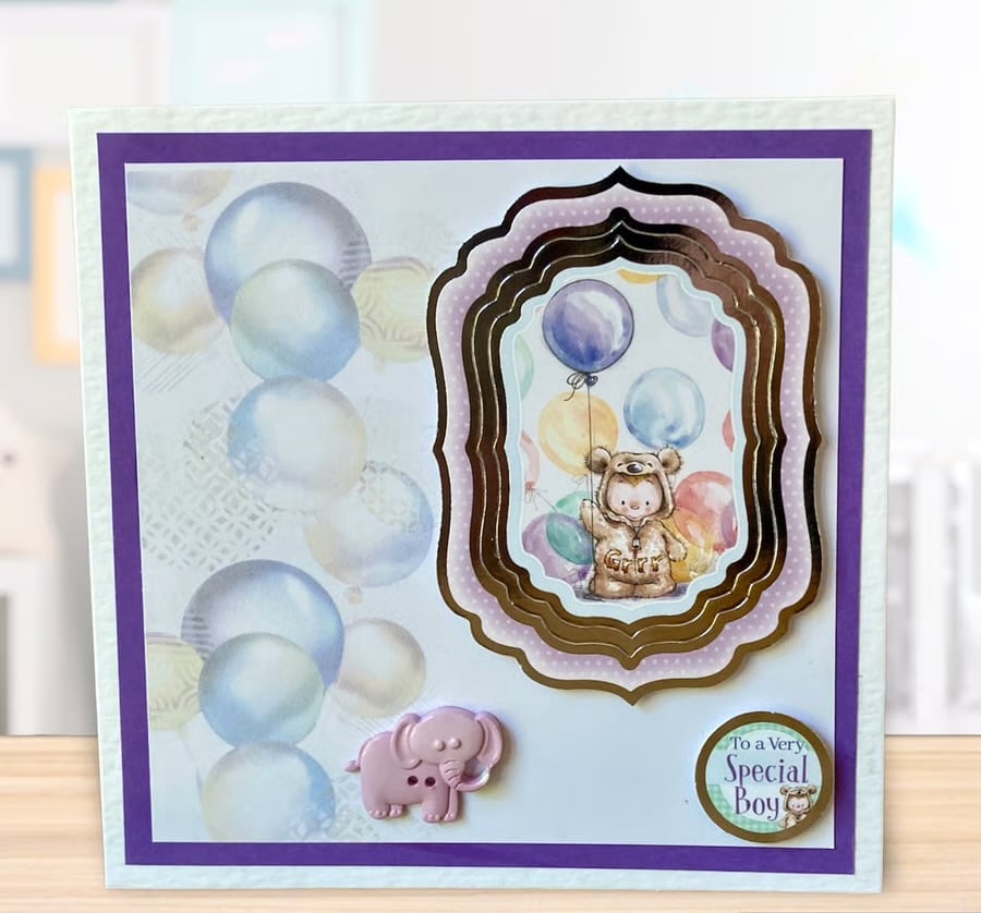 Birthday Card for Baby Boy. Birthday Card for a Child.