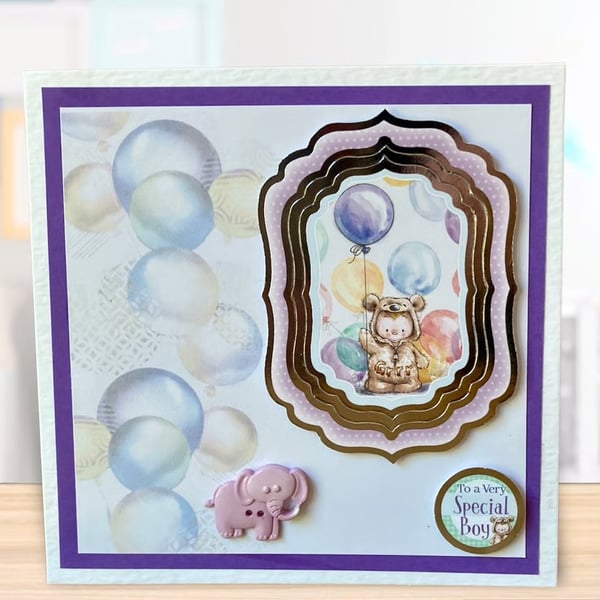 Birthday Card for Baby Boy. Birthday Card for a Child.