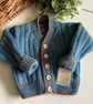 Designer Hand Knitted Baby Boys Cardigan Size 9-18 months  - Image 5