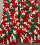Hand Crocheted Festive Fingerless Wrist Warmers - Image 2