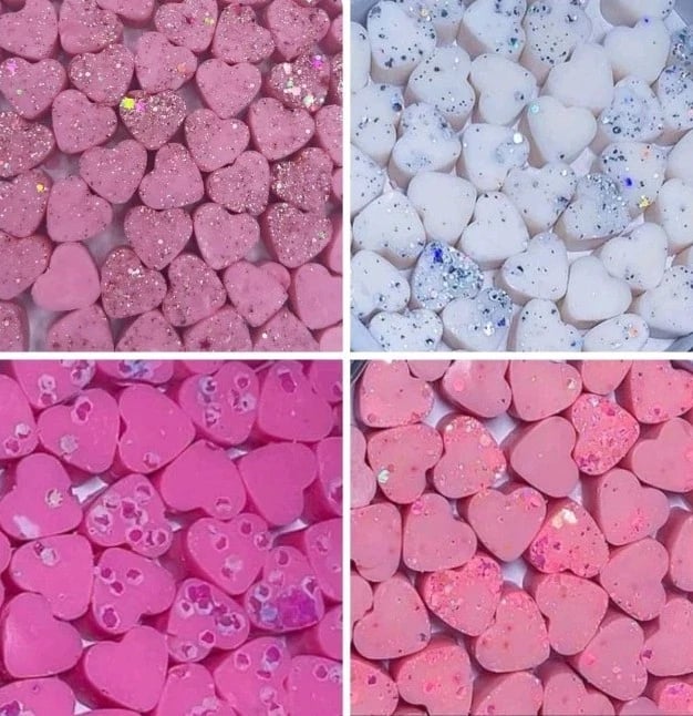 Mini Heart Wax Melt Gift Set  Handmade Soy Wax  Scented Hearts in Gift Box 