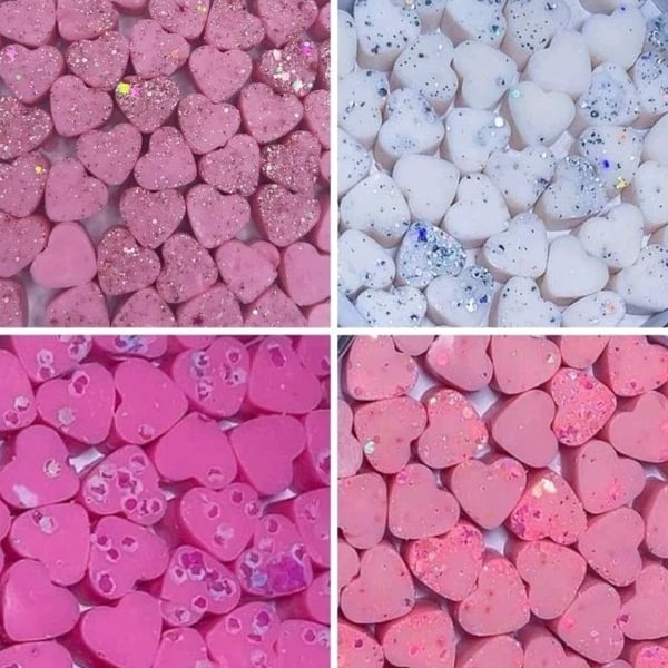 Mini Heart Wax Melt Gift Set  Handmade Soy Wax  Scented Hearts in Gift Box 