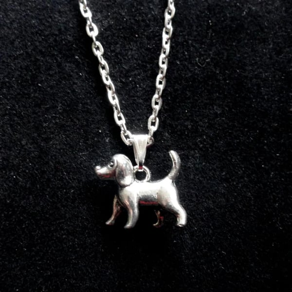 Dog charm necklace
