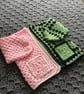 Handmade kids crochet wicked inspired hexigan cardigan