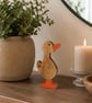 Shelly the Duck - Handmade Wooden Duck Ornament - Whimsical Delights Collection