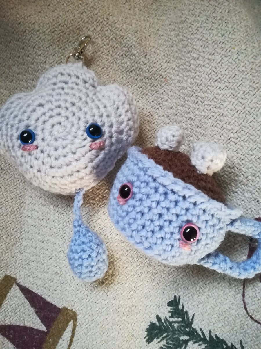 Amigurumi crochet set of bagcharms 