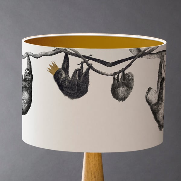 Sloths Hand Gilded Lampshade