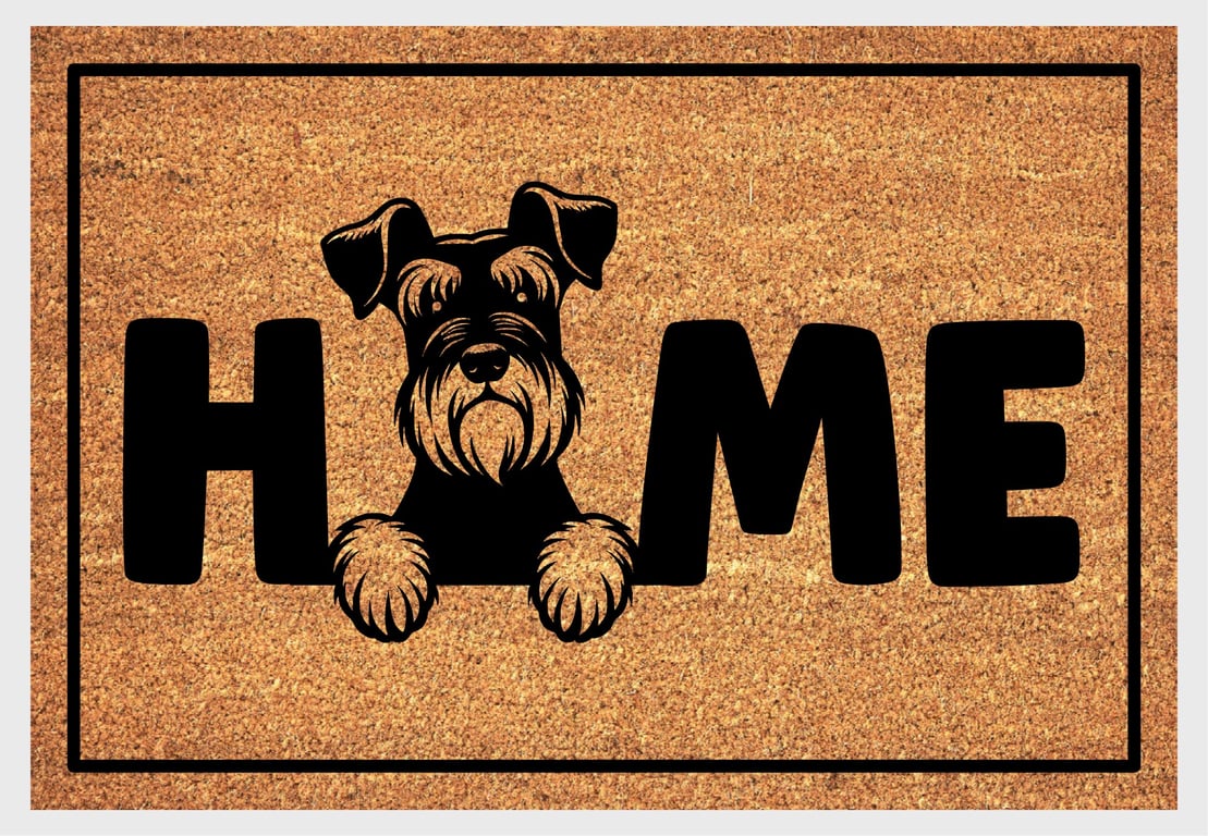 Standard Schnauzer Home Door Mat No.2 - Schnauzer Welcome Mat - 3 Sizes