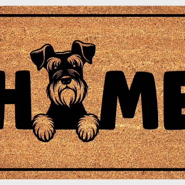 Standard Schnauzer Home Door Mat No.2 - Schnauzer Welcome Mat - 3 Sizes