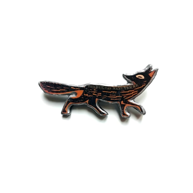 Wonderfully Whimsical woodland Tricky Fox Brooch by EllyMental Jewellery