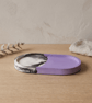 Purple Black and White Marbled Oval Jewellery Tray, Decorative Catchall Dish
