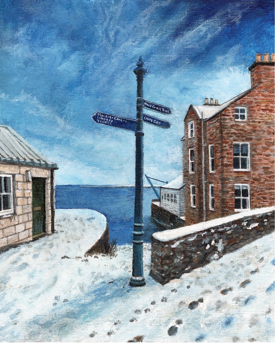 Snowy Stromness Print