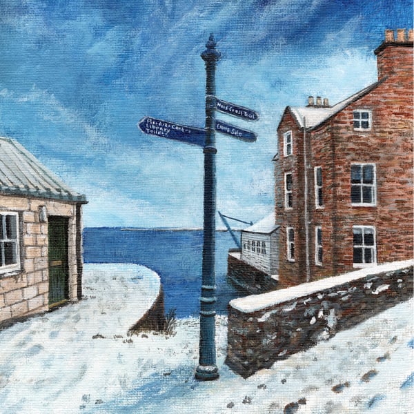 Snowy Stromness Print