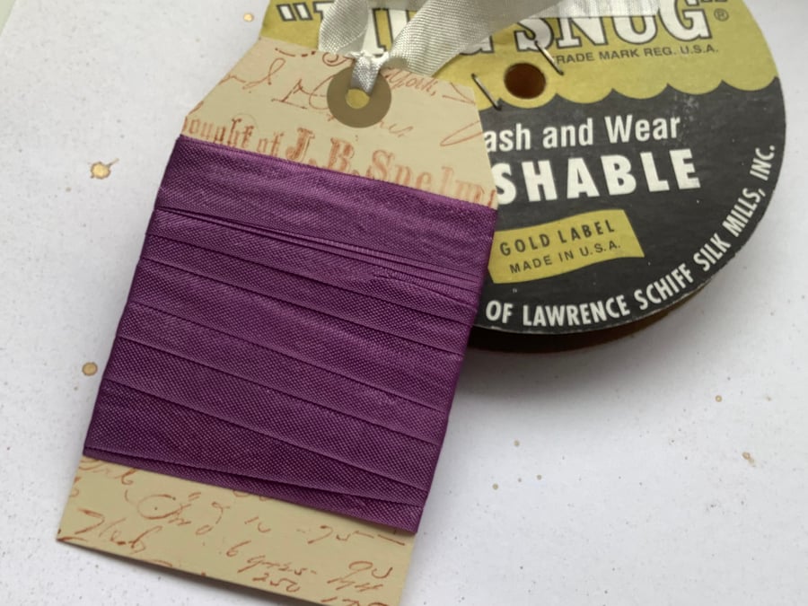 VINTAGE style  ribbon  ( silky seam binding). 4yds.  '  Lavender ' .