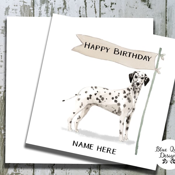 Personalised Birthday Card - Dalmation