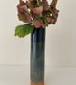 Hand built sea blue bud vase - Image 1