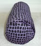 Bolster Cushion Cover Purple Black Velvet 16" x 6" Round Cylinder 6x16 - Image 2