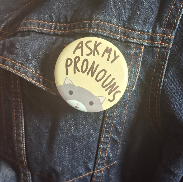 Custom Animal Pronoun Badge
