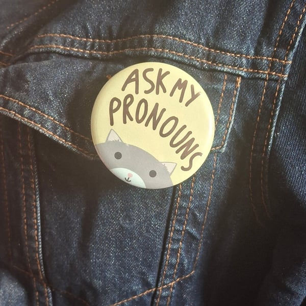 Custom Animal Pronoun Badge