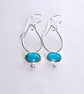 Turquose teardrop statement earrings - Image 4