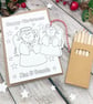 Coloured By Christmas Card & Gift Tag - Girl Angel - Personalised  - Image 1