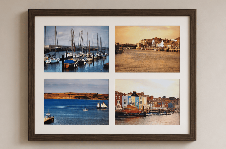 Weymouth Harbour Wall Art Print Set of 4 – Dorset Coastal Photography