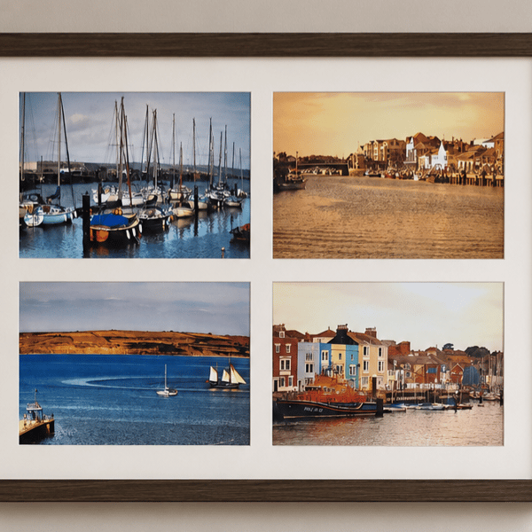 Weymouth Harbour Wall Art Print Set of 4 – Dorset Coastal Photography