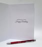 Mother-In-Law Birthday Card - Elegant Blue floral Birthday Wishes Card - Image 3