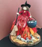 Handmade Witch Doll Decoration, Witch Core, Halloween Ornament