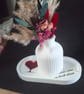 Handmade Glitter Heart Vase & Display Tray Set - Image 7