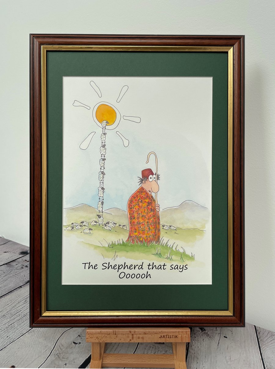 Collectors limited edition print. The Shepherd that says Oooooh.