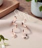 Celestial Copper Spiral Dangle Earrings - Gift, Birthday