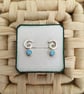 Beautiful Faux Opal Studs with a Swirl - Image 2