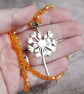 Dandelion Pendant Necklace in a Choice of Bead Colours, Nature Jewellery - Image 9