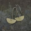 Brass Half Moon Dangle Earrings
