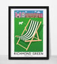 RICHMOND GREEN DECKCHAIR A3 Print - Image 3